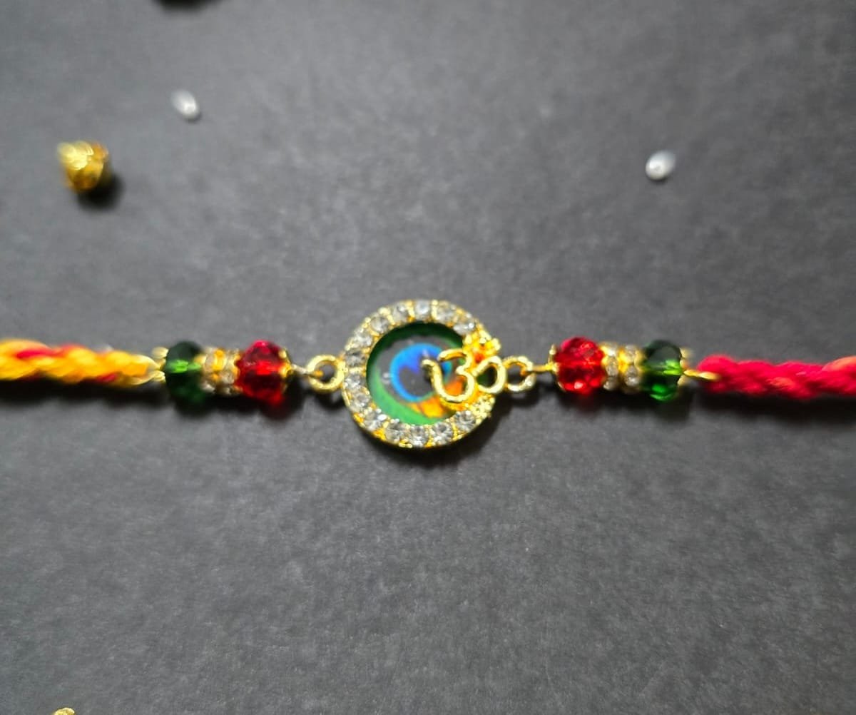 Om Peacock AD Rakhi