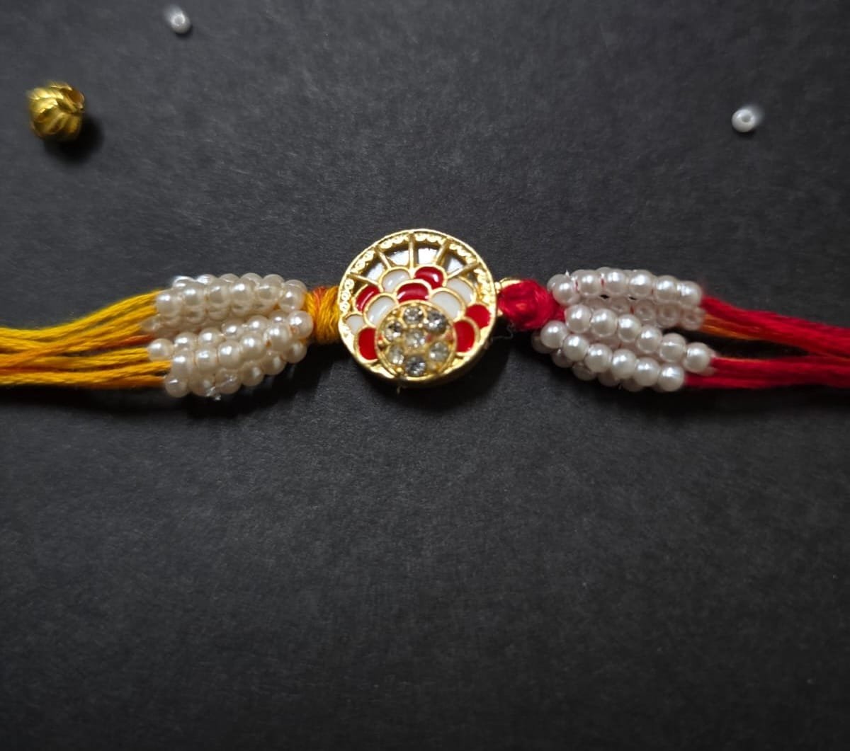 Pearl Floral Designer Rakhi