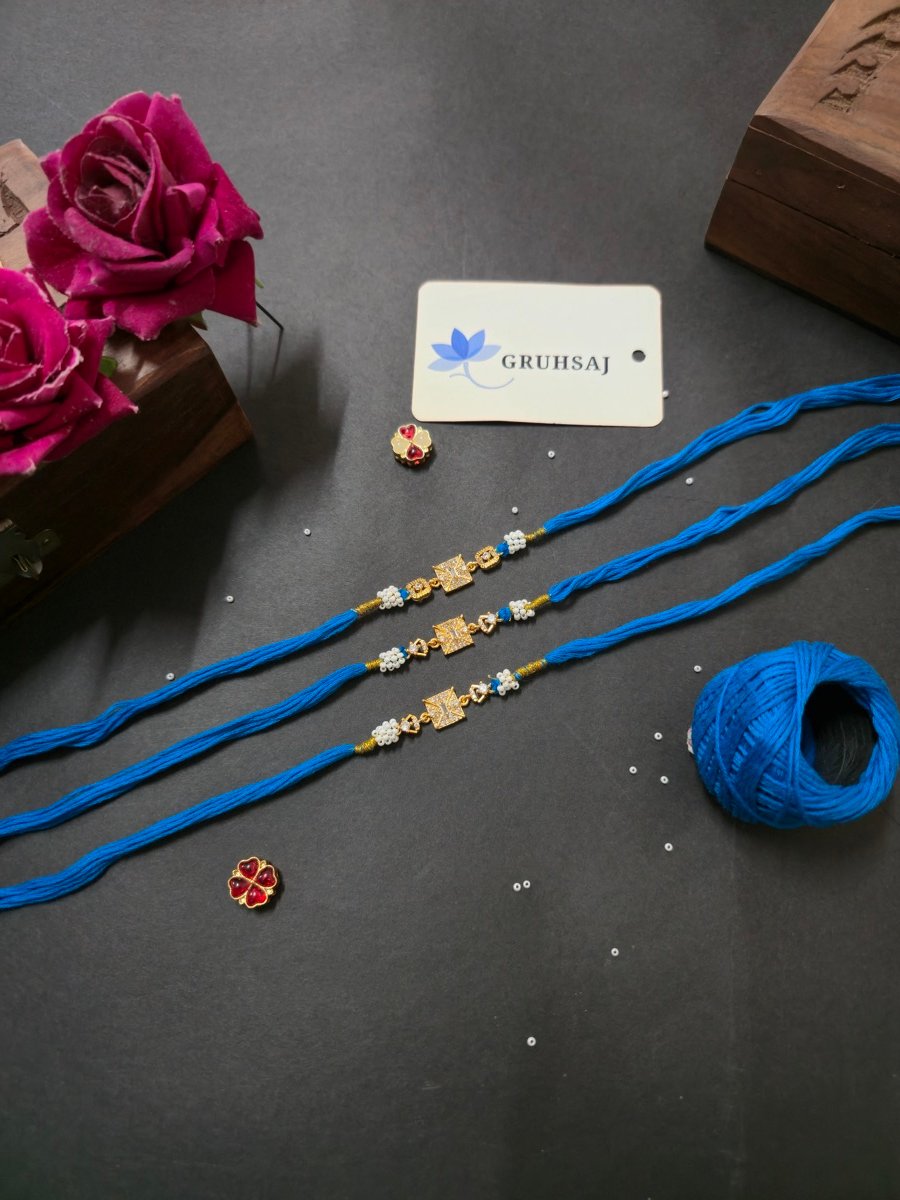 AD Stone Kundan Rakhi